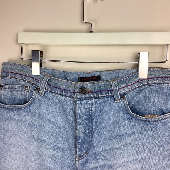 ROBERTO CAVALLI VINTAGE 90s EMBROIDERED BOHO JEANS - Picture 3 of 14